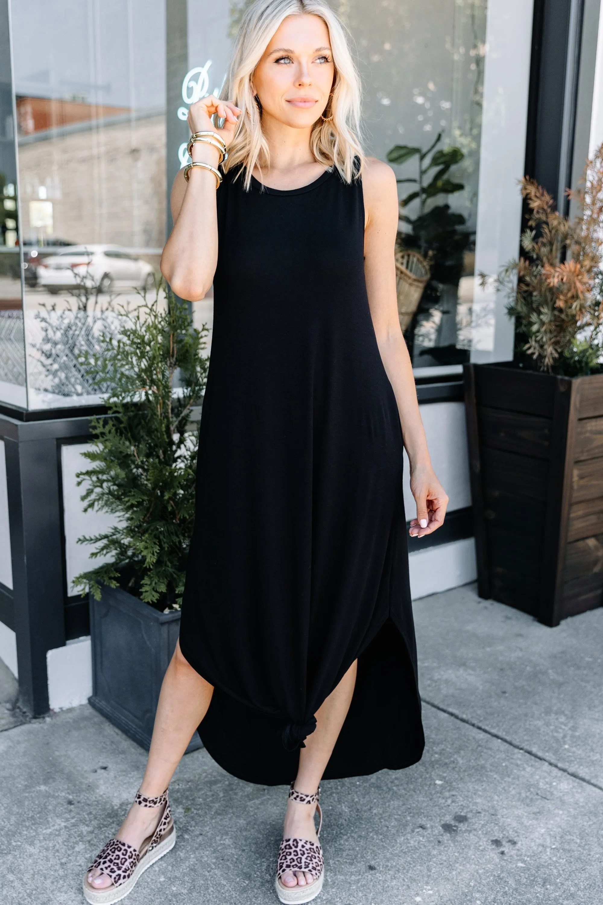 All Day Adventures Black Tank Maxi Dress