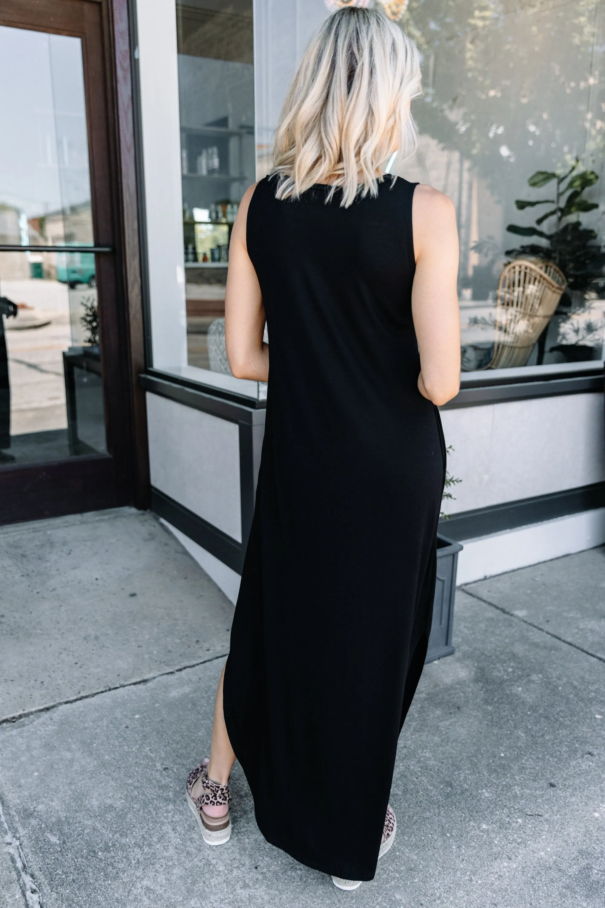 All Day Adventures Black Tank Maxi Dress