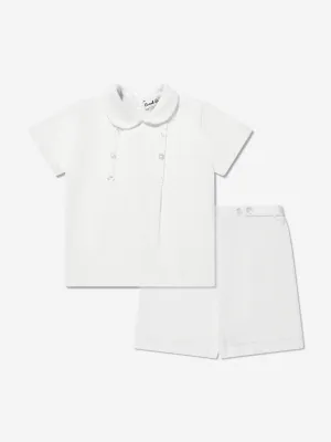 Baby Boys 2 Piece Set in White