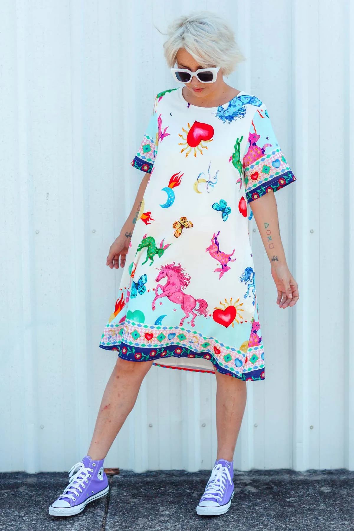 Blue Unicorn - Shift Dress