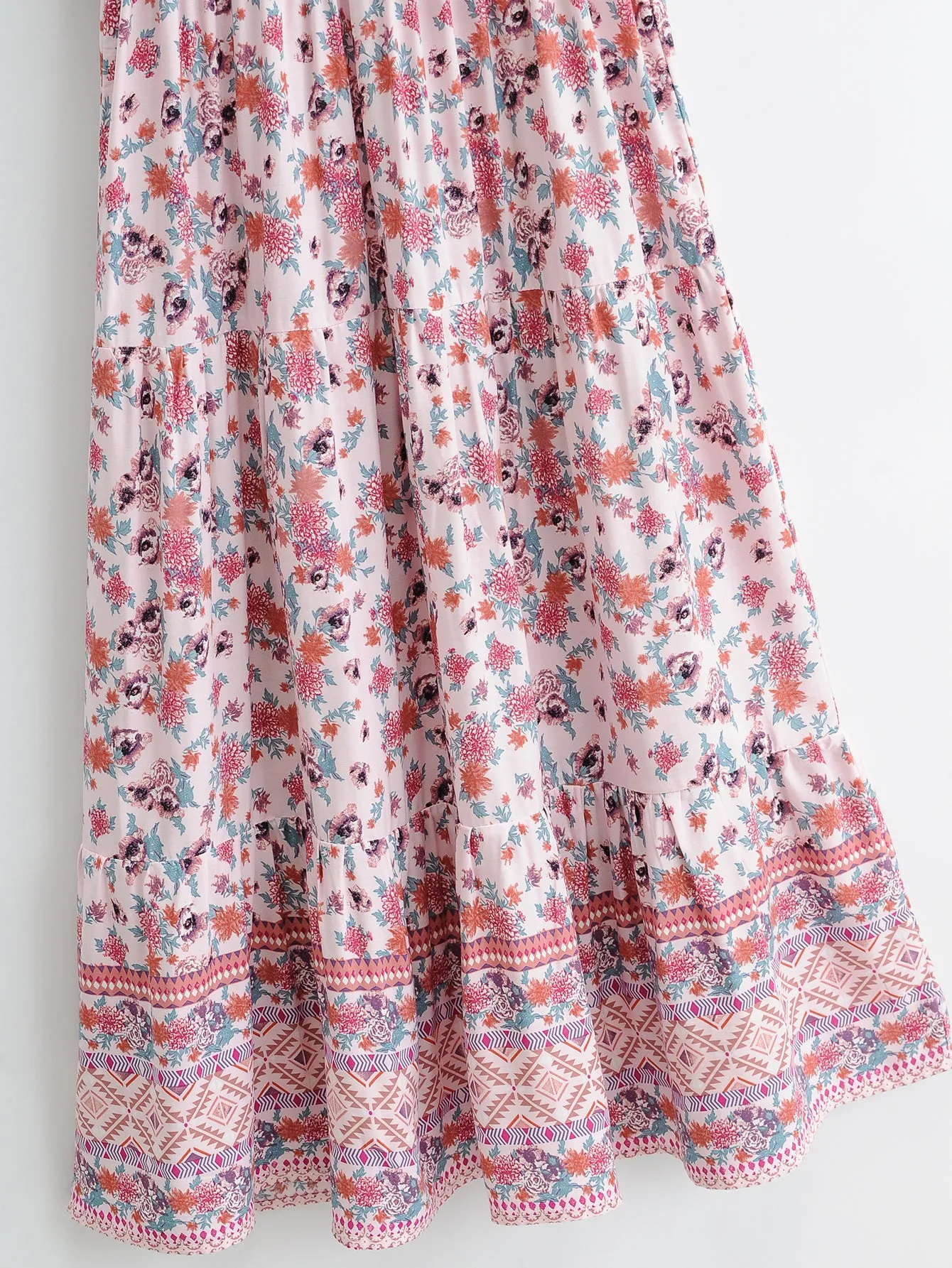 Boho Maxi Dress, Sundress, Pink Rosewood