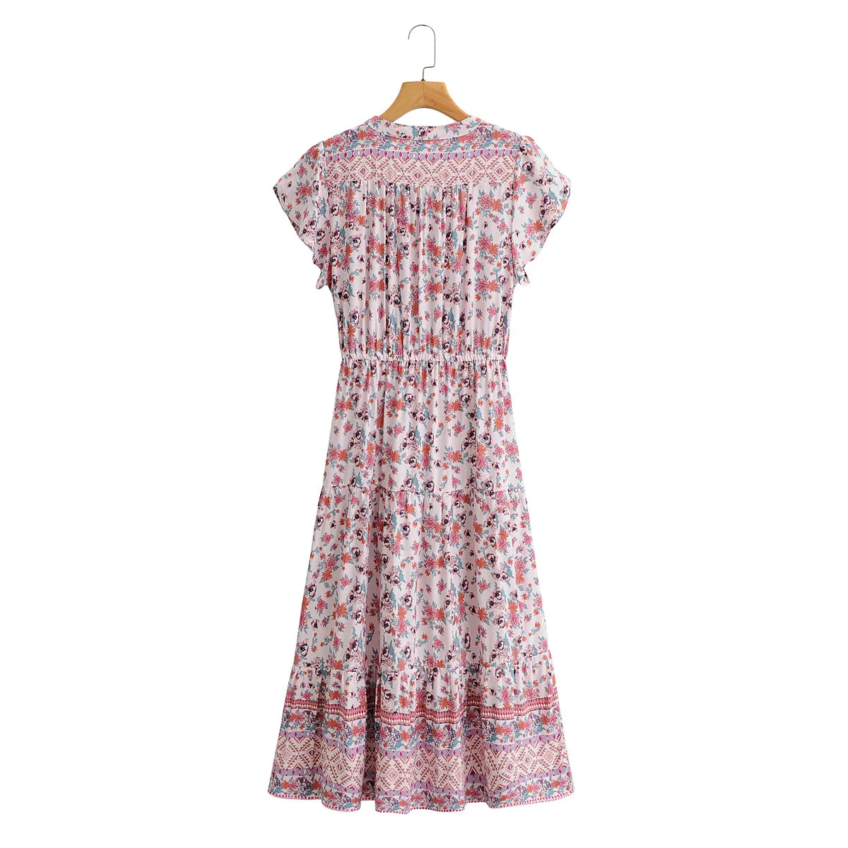 Boho Maxi Dress, Sundress, Pink Rosewood