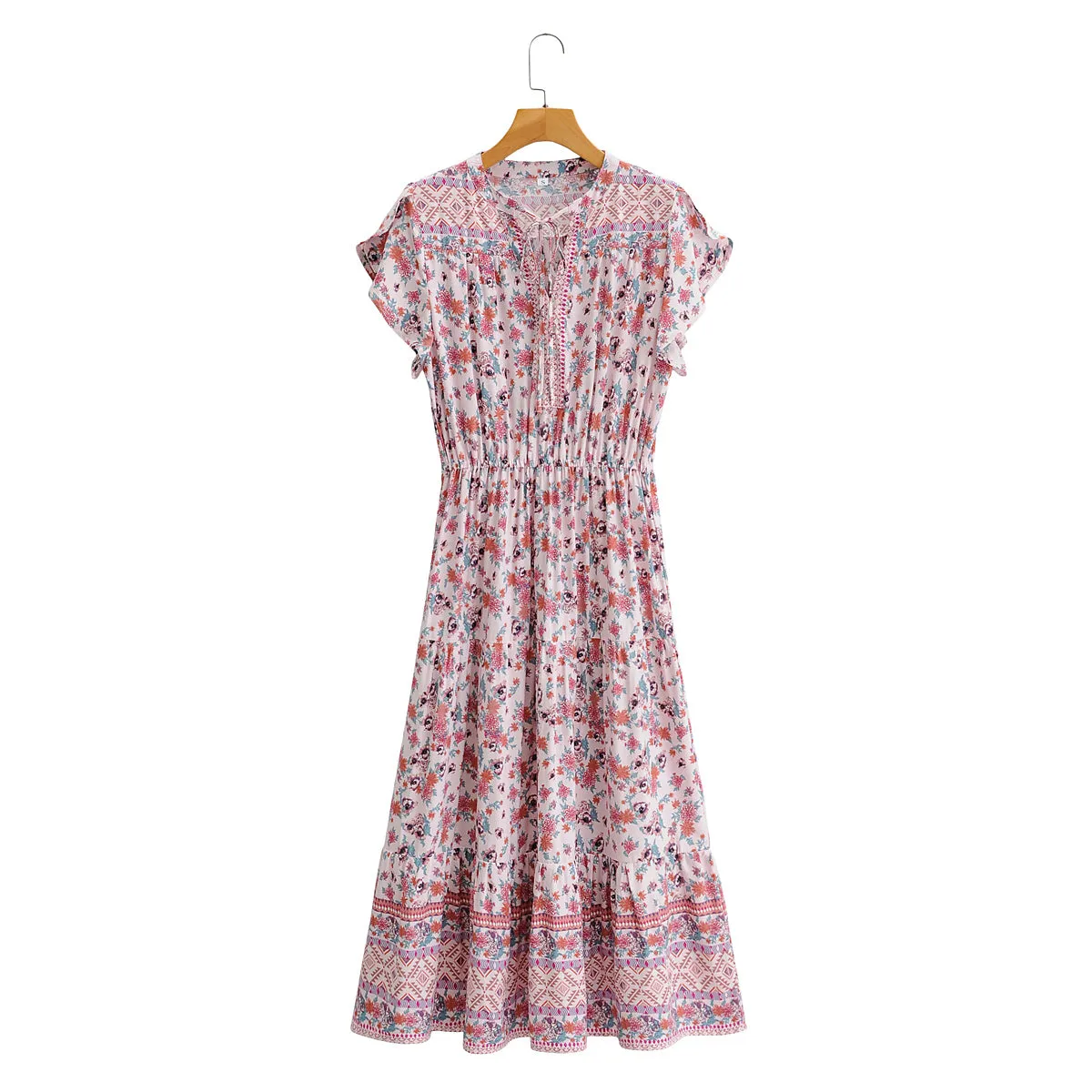 Boho Maxi Dress, Sundress, Pink Rosewood
