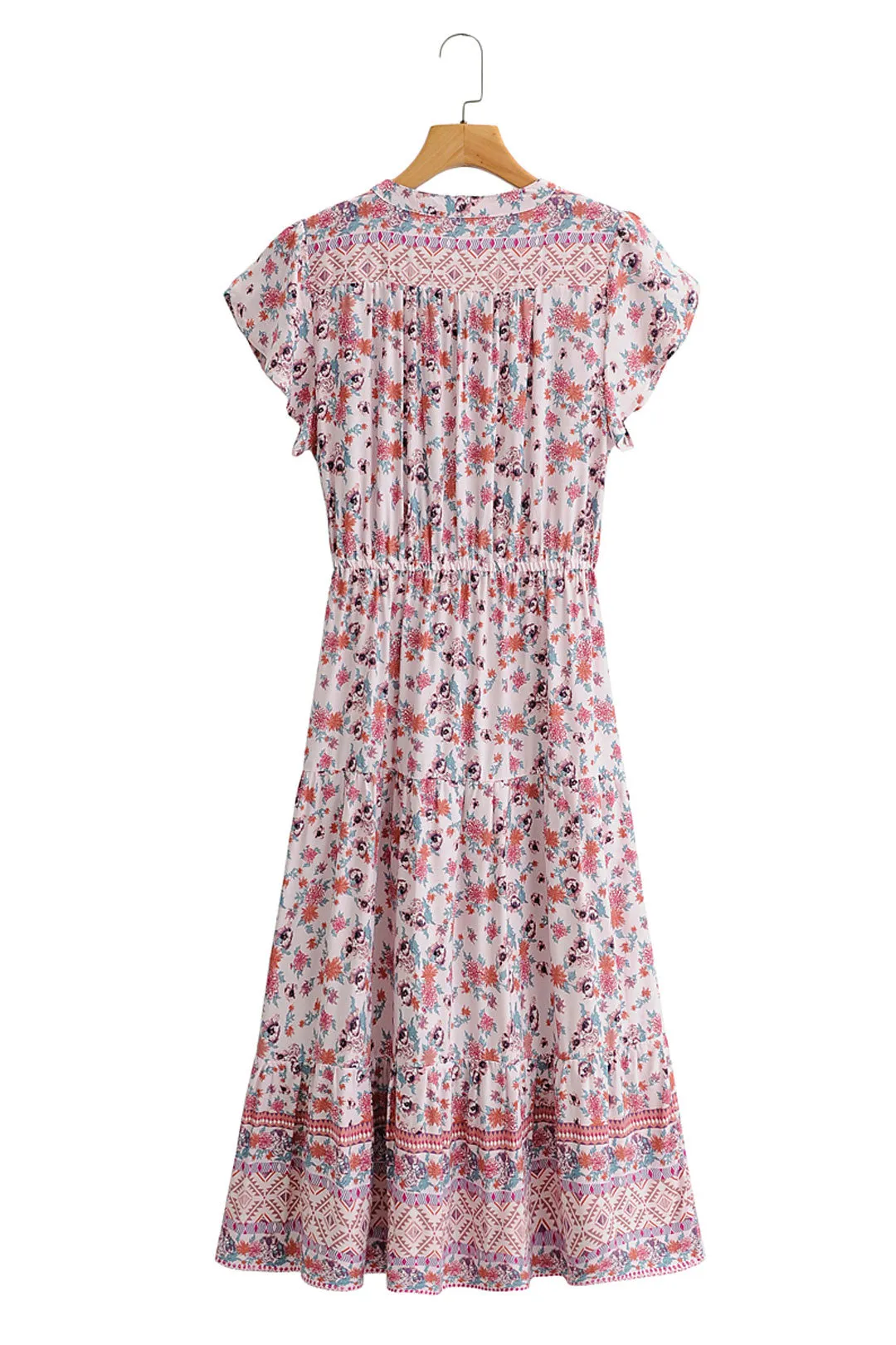 Boho Maxi Dress, Sundress, Pink Rosewood