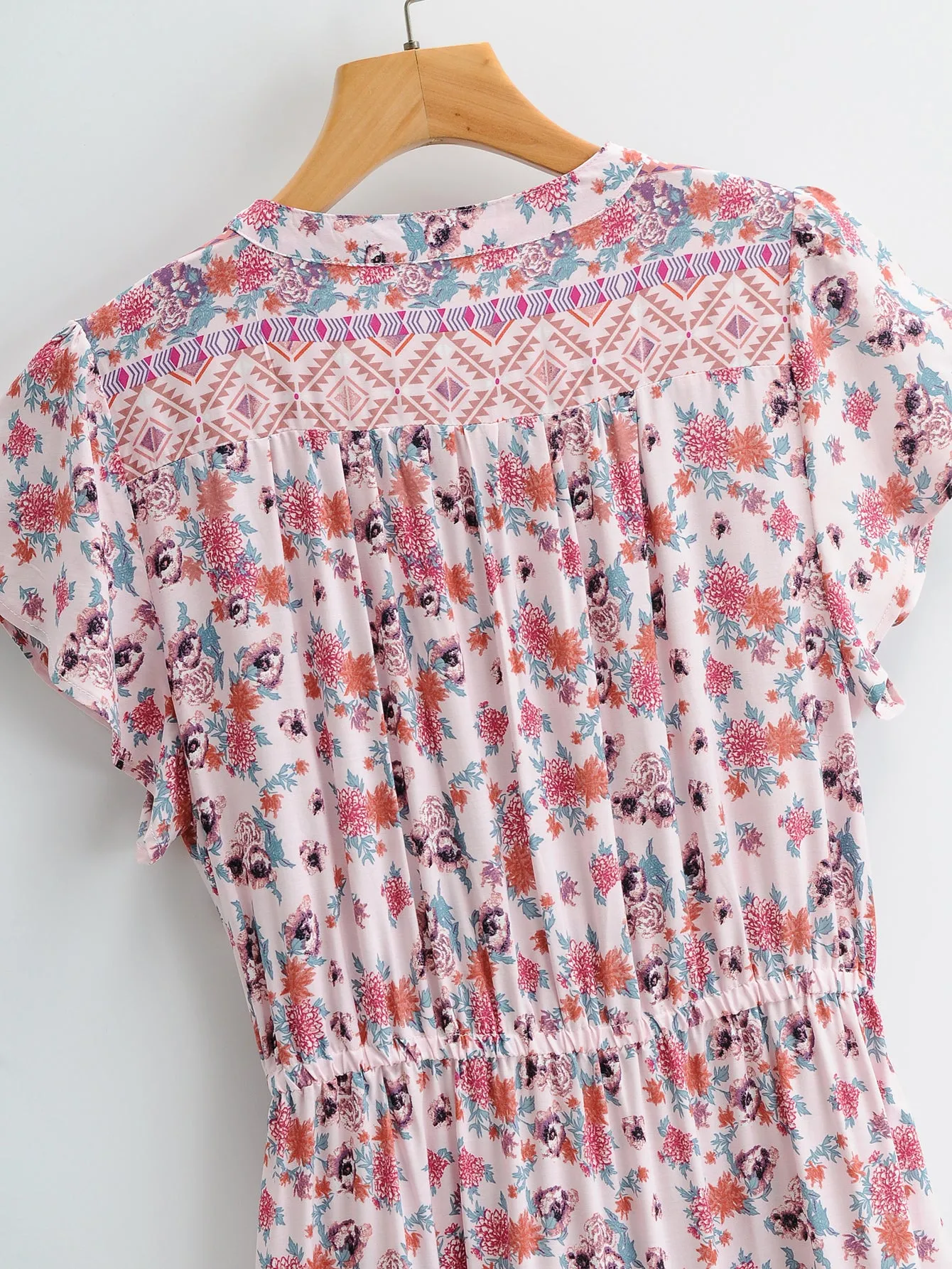 Boho Maxi Dress, Sundress, Pink Rosewood