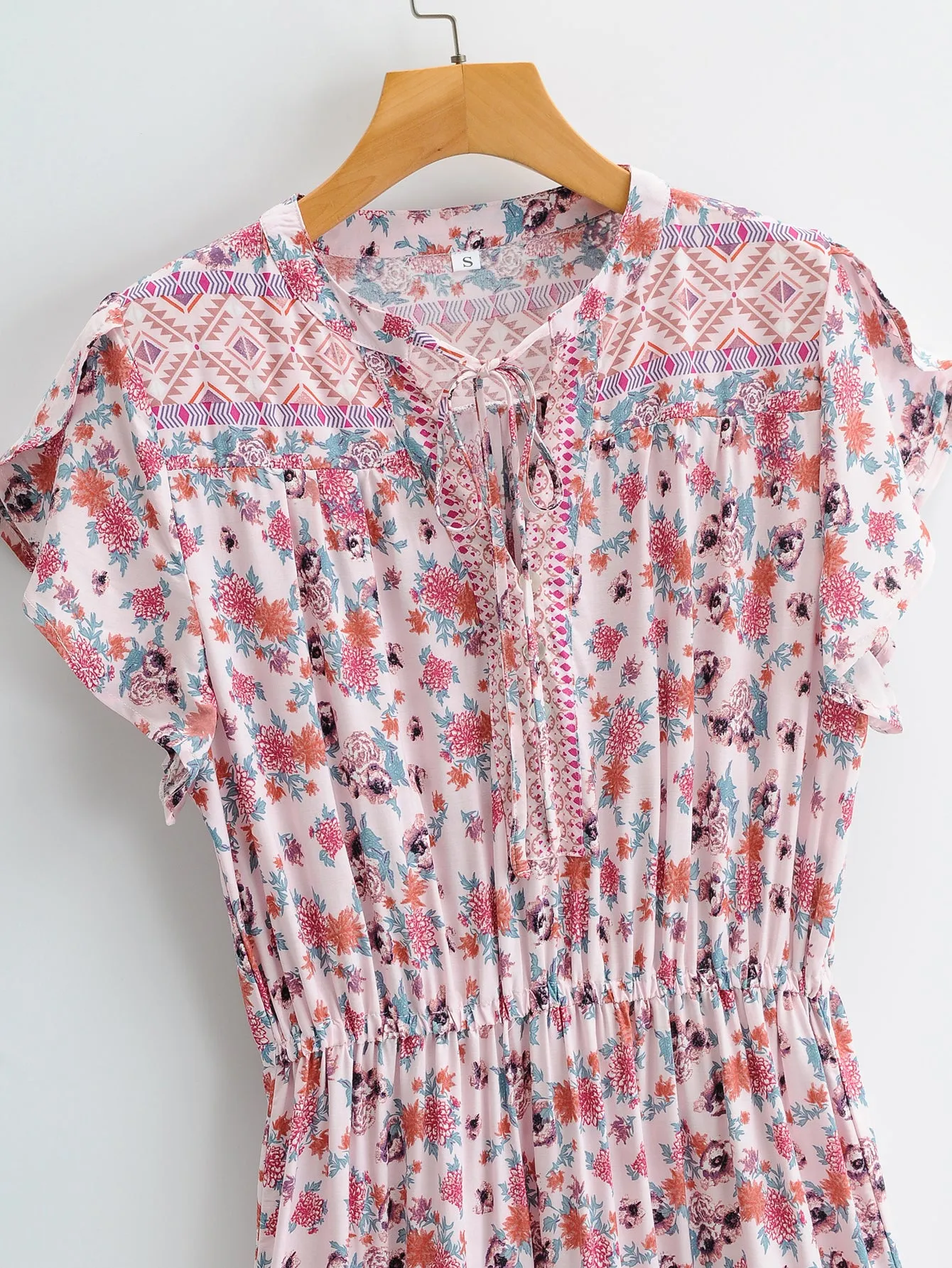 Boho Maxi Dress, Sundress, Pink Rosewood