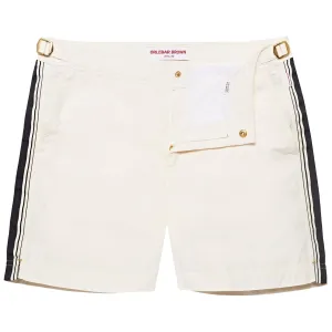 Bulldog Border Tape Shorts White Sand - SS24