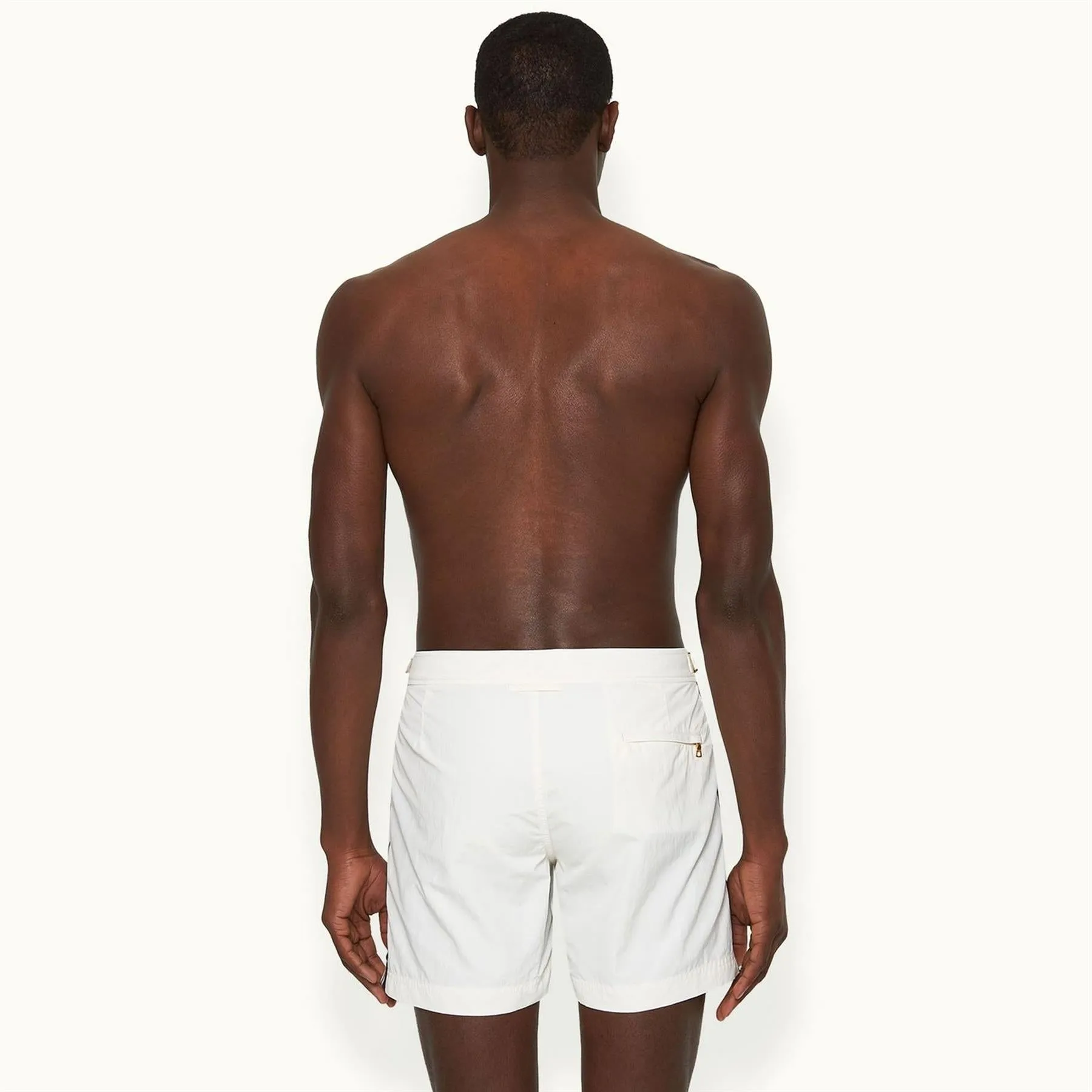 Bulldog Border Tape Shorts White Sand - SS24