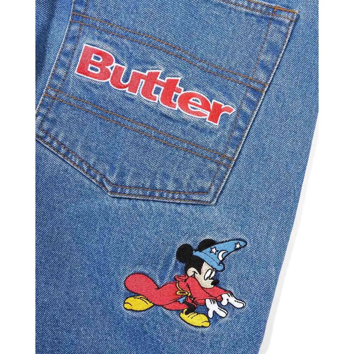 Butter Goods - Sorcerer Baggy Denim Shorts Washed Indigo