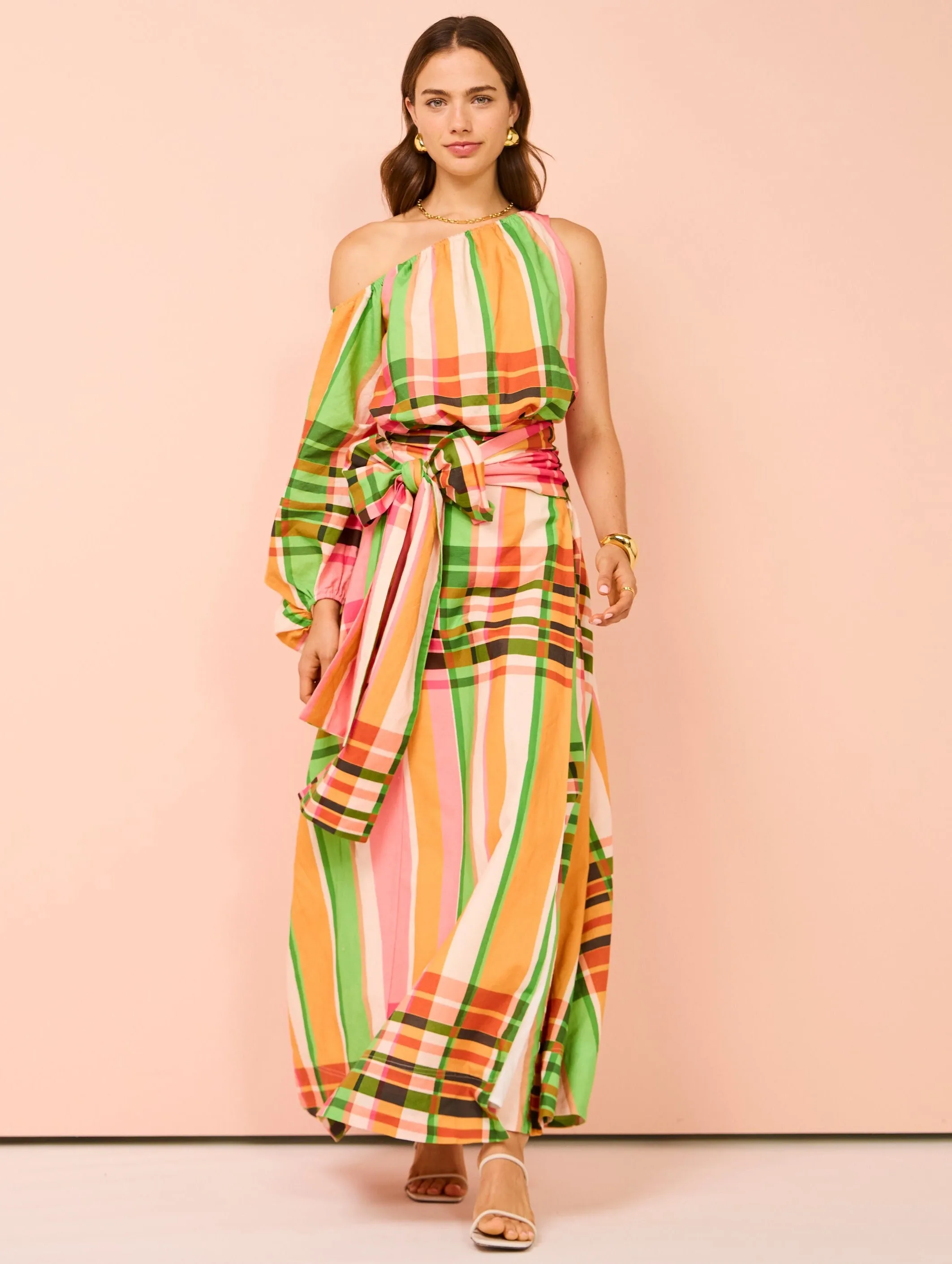 By Nicola Rosa Maxi Dress in Holiday Plaid