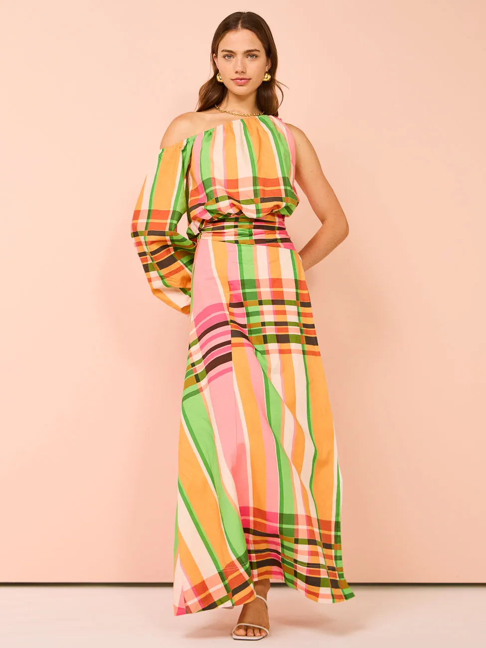 By Nicola Rosa Maxi Dress in Holiday Plaid