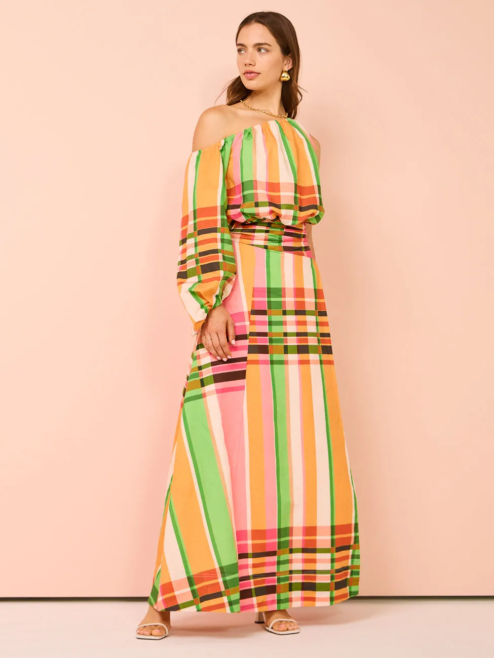 By Nicola Rosa Maxi Dress in Holiday Plaid
