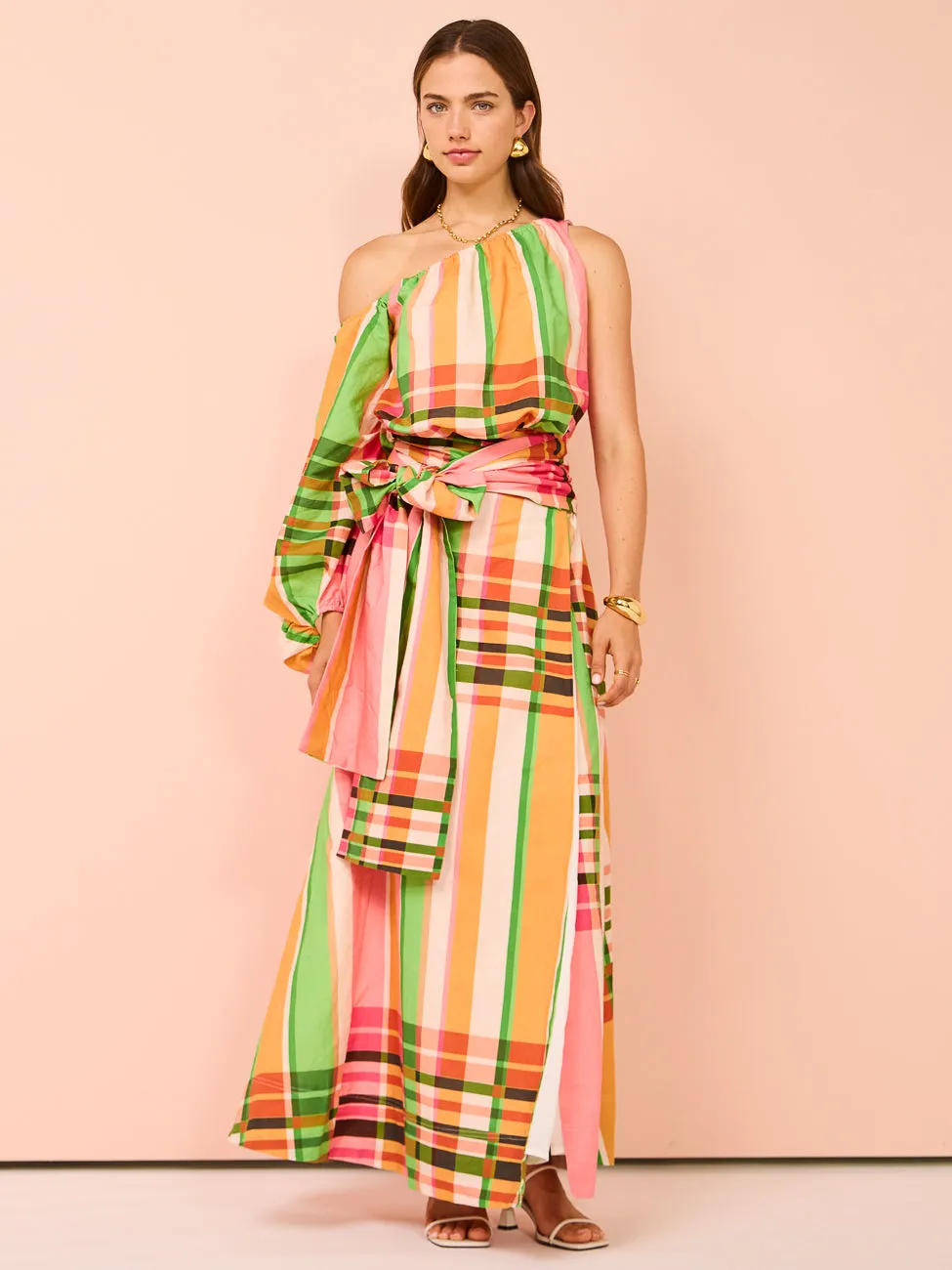 By Nicola Rosa Maxi Dress in Holiday Plaid