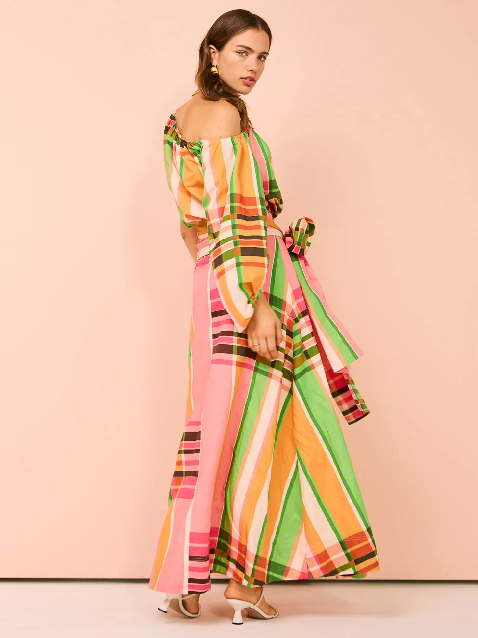 By Nicola Rosa Maxi Dress in Holiday Plaid