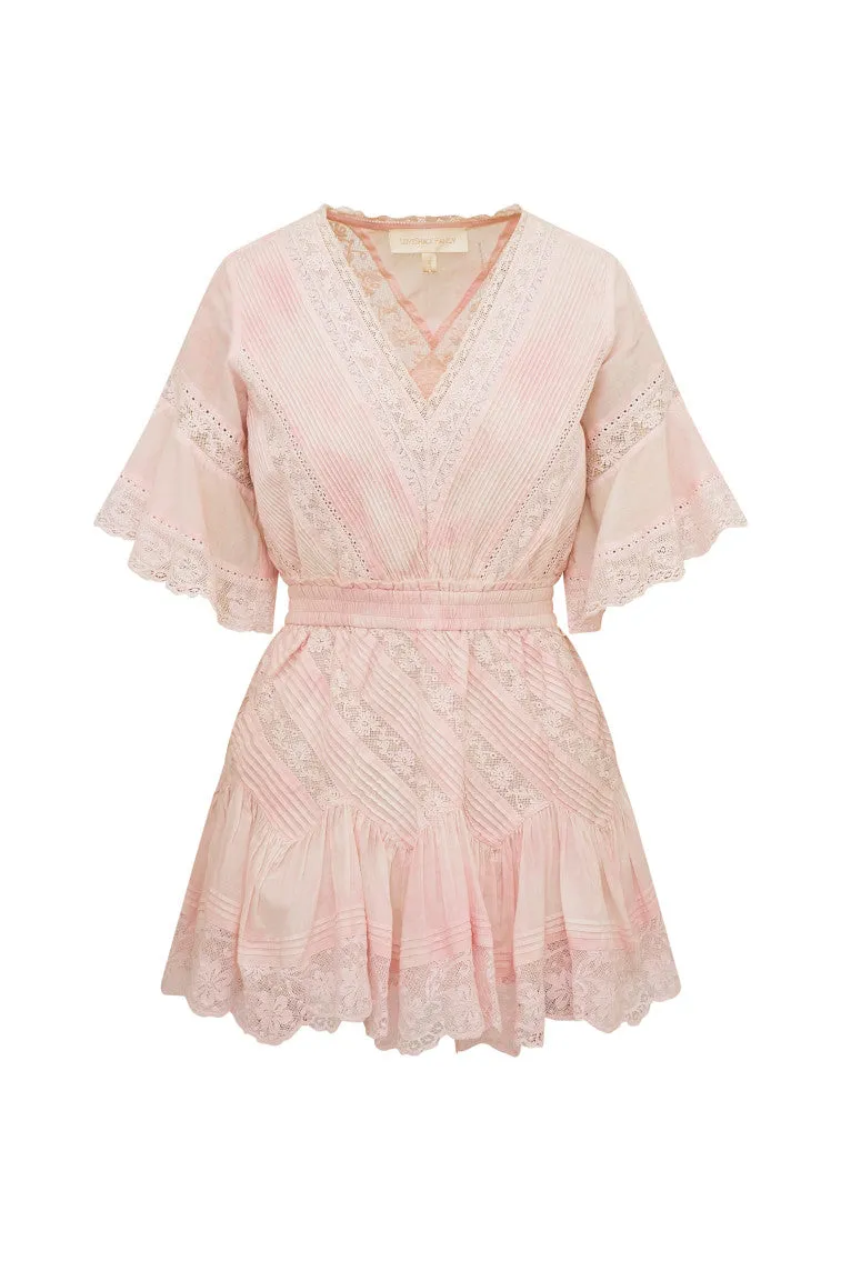 Calamina Mini Dress- LILAC HAND DYE