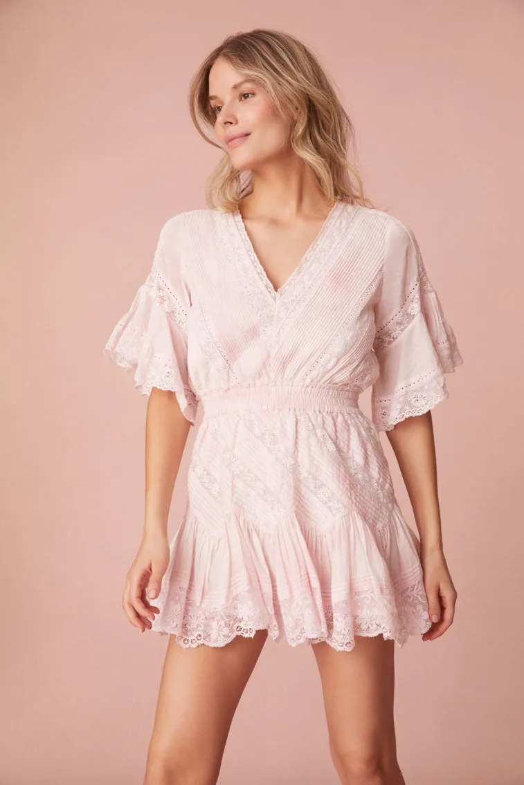 Calamina Mini Dress- LILAC HAND DYE