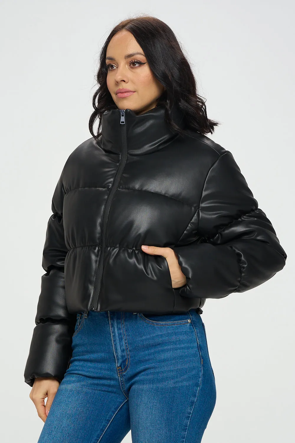 CiSono PU Leather Bomber Jacket