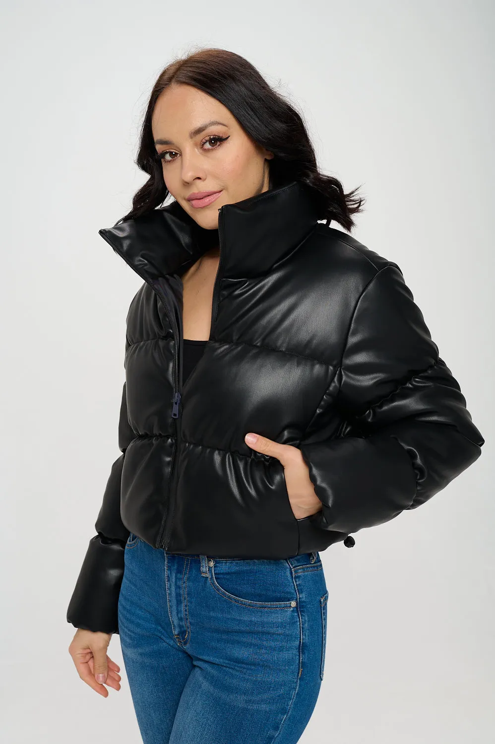 CiSono PU Leather Bomber Jacket