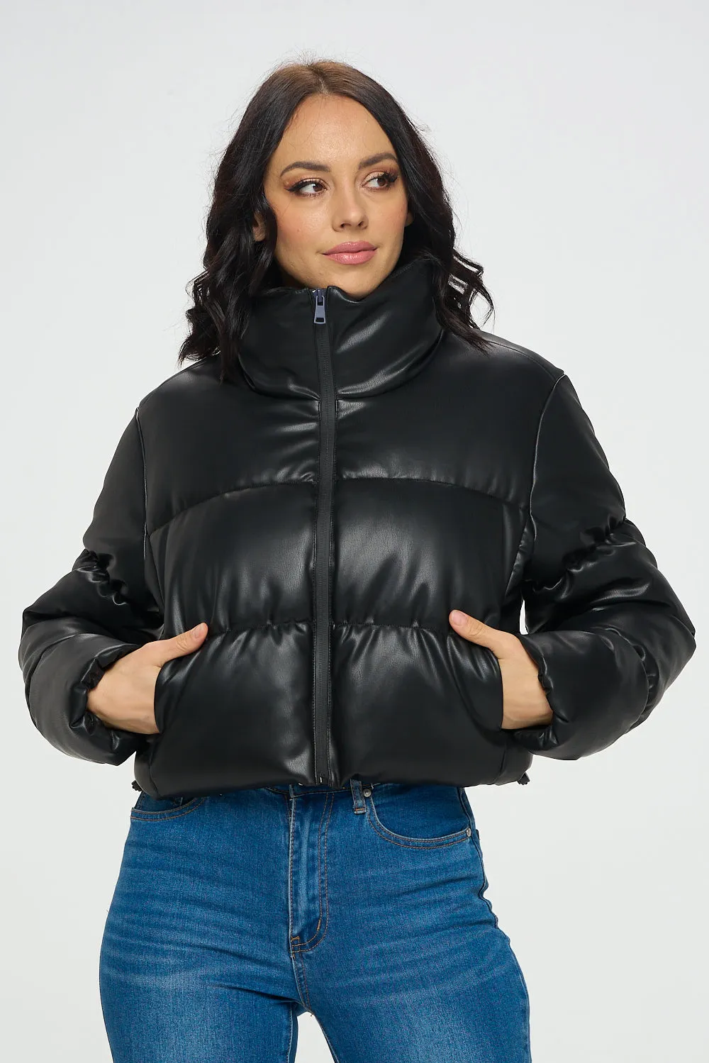 CiSono PU Leather Bomber Jacket