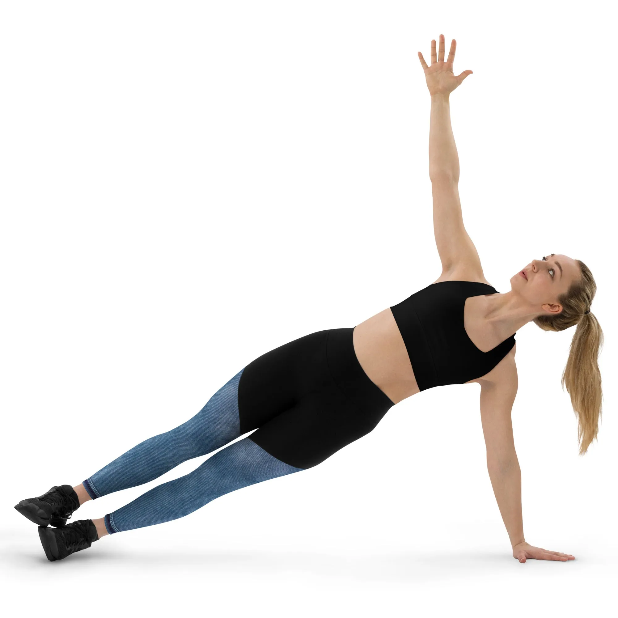 Denim Jeans Print Compression Leggings