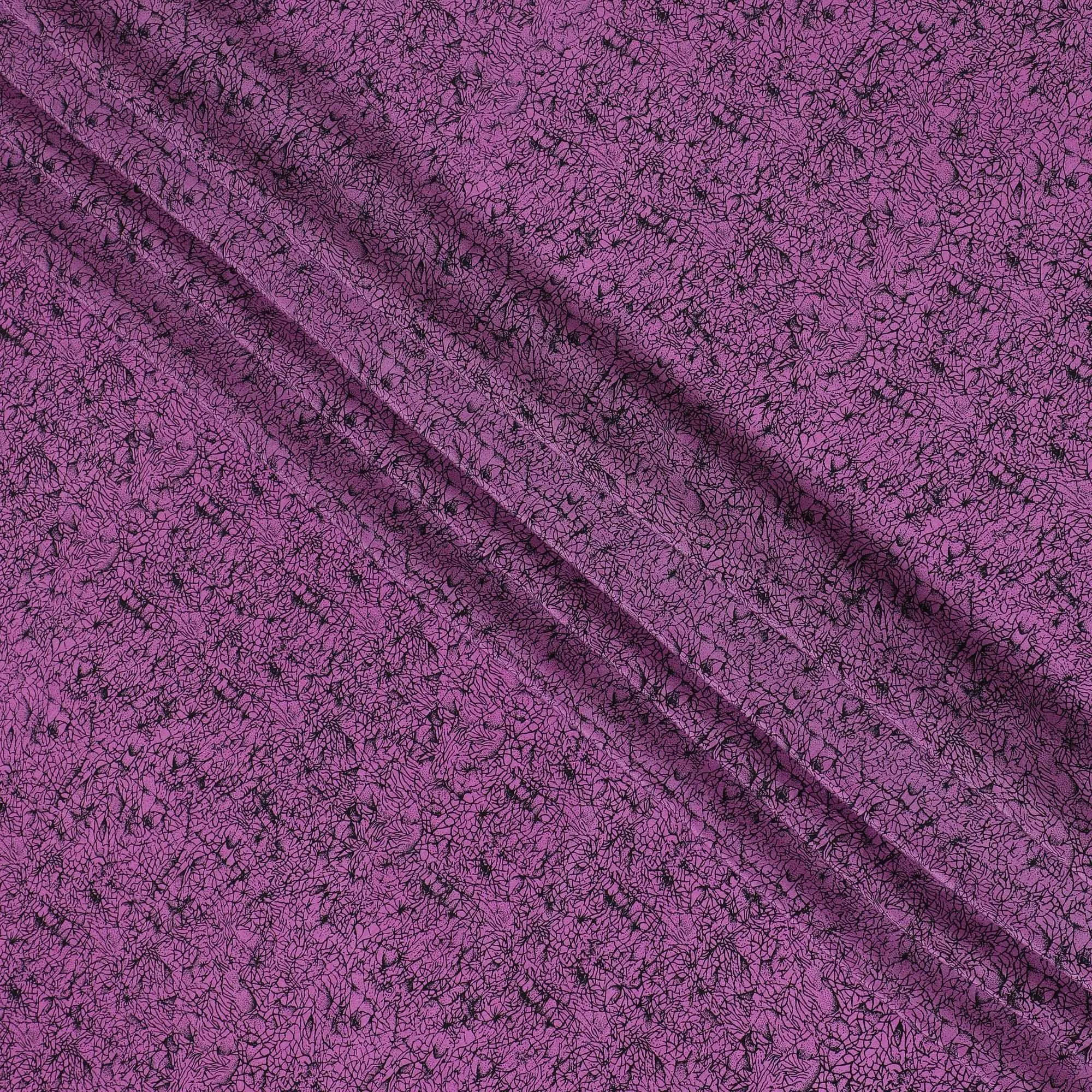 Elegant Silk Crepe Fabric in Royal Purple - Premium Quality, 110cm Width, Crafted in India - Buy in Meters-D18027