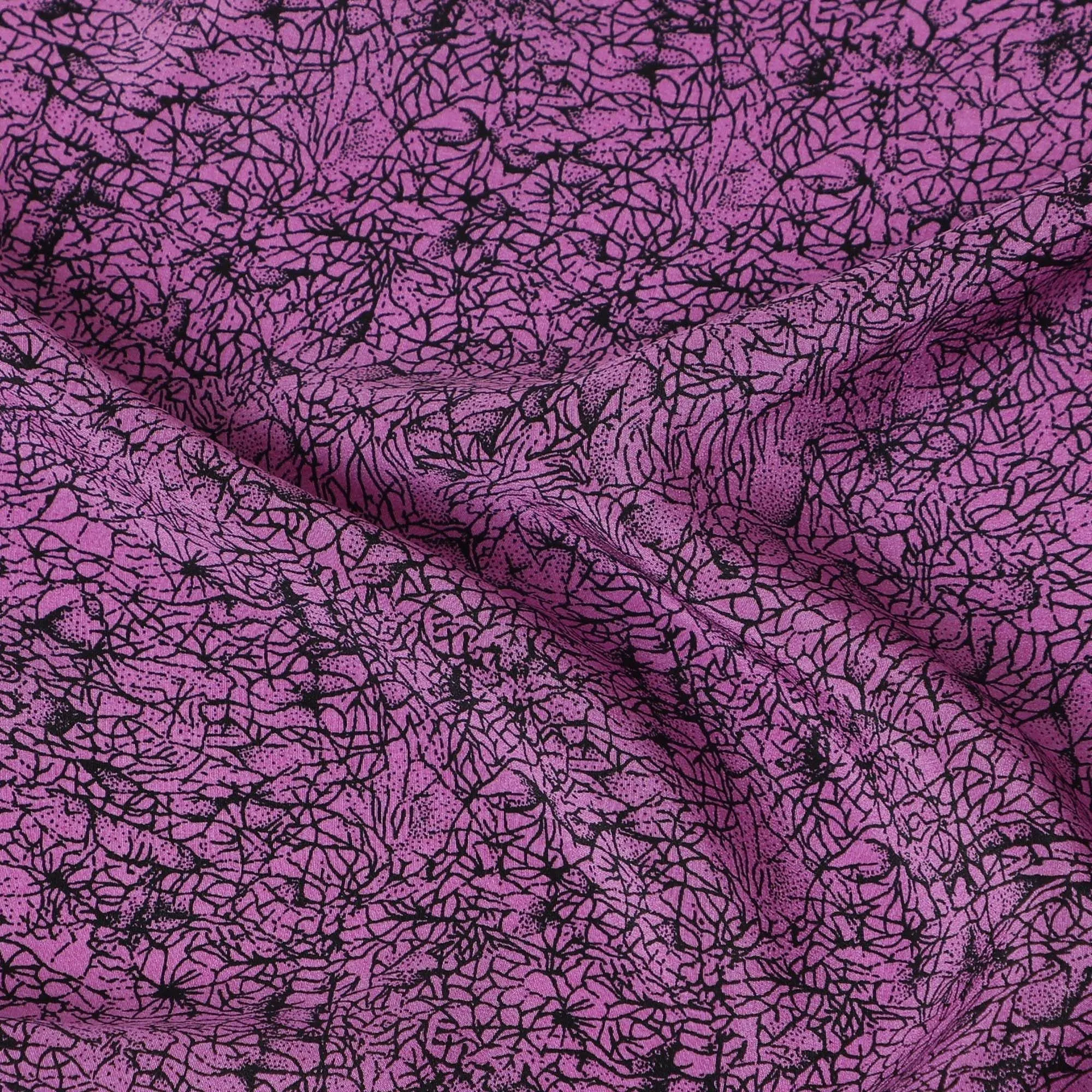 Elegant Silk Crepe Fabric in Royal Purple - Premium Quality, 110cm Width, Crafted in India - Buy in Meters-D18027