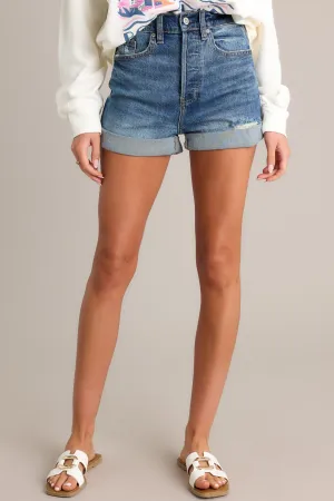 Evolving Reflections Dark Wash Denim Shorts