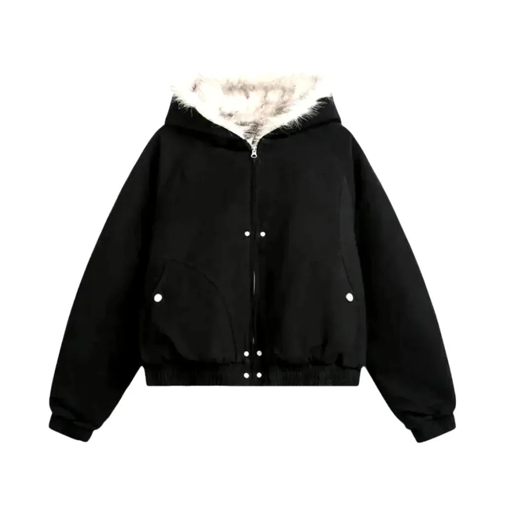Extra-large stylish men's denim bomber jacket