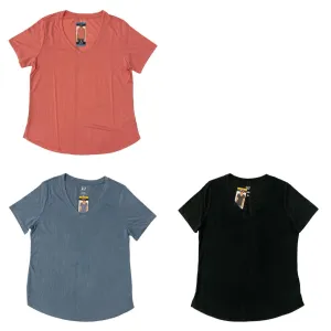 GAP Women's Lightweight Modal Blend V-Neck Scoop Hem T-Shirt