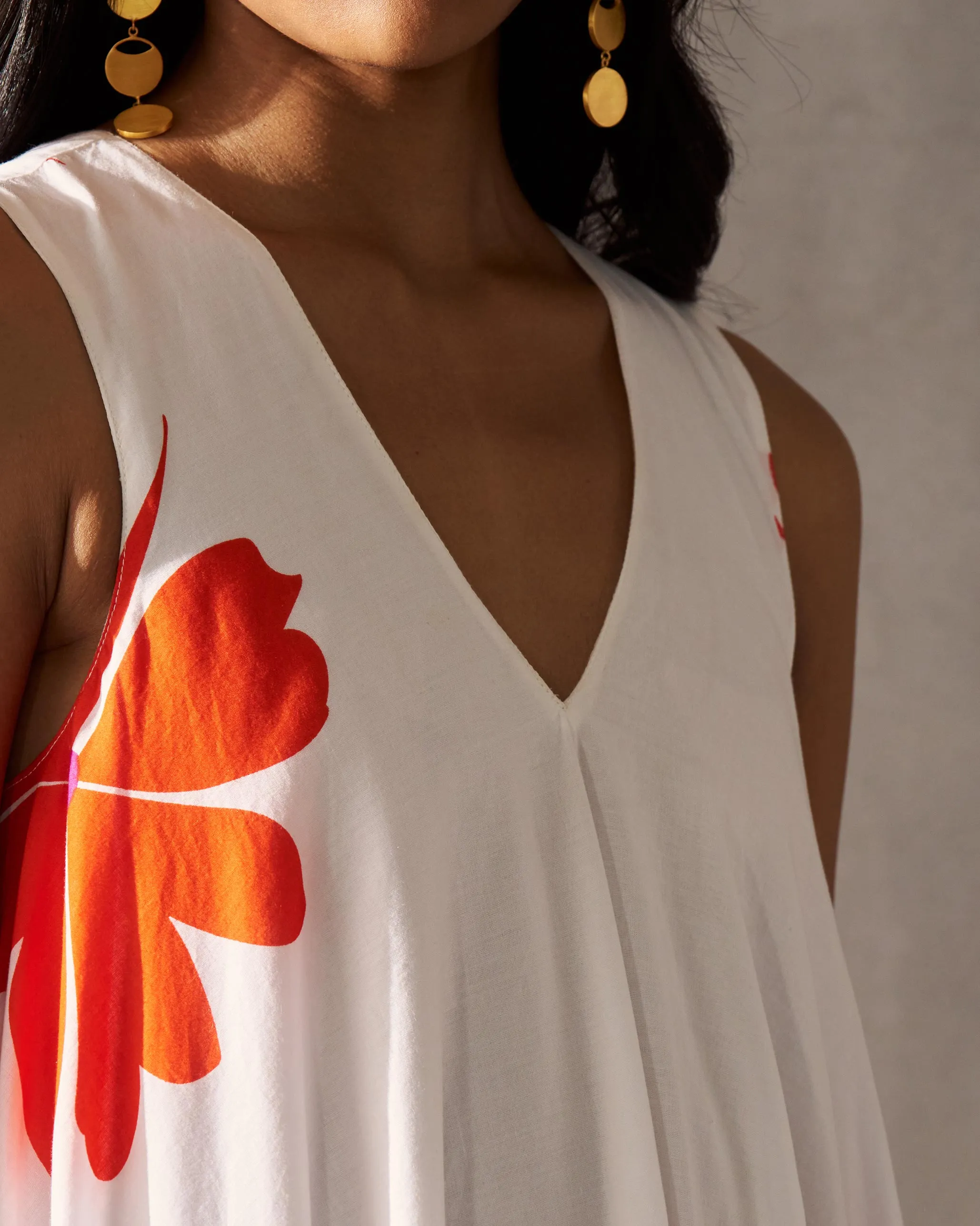 Gimlet Dress - White & Orange