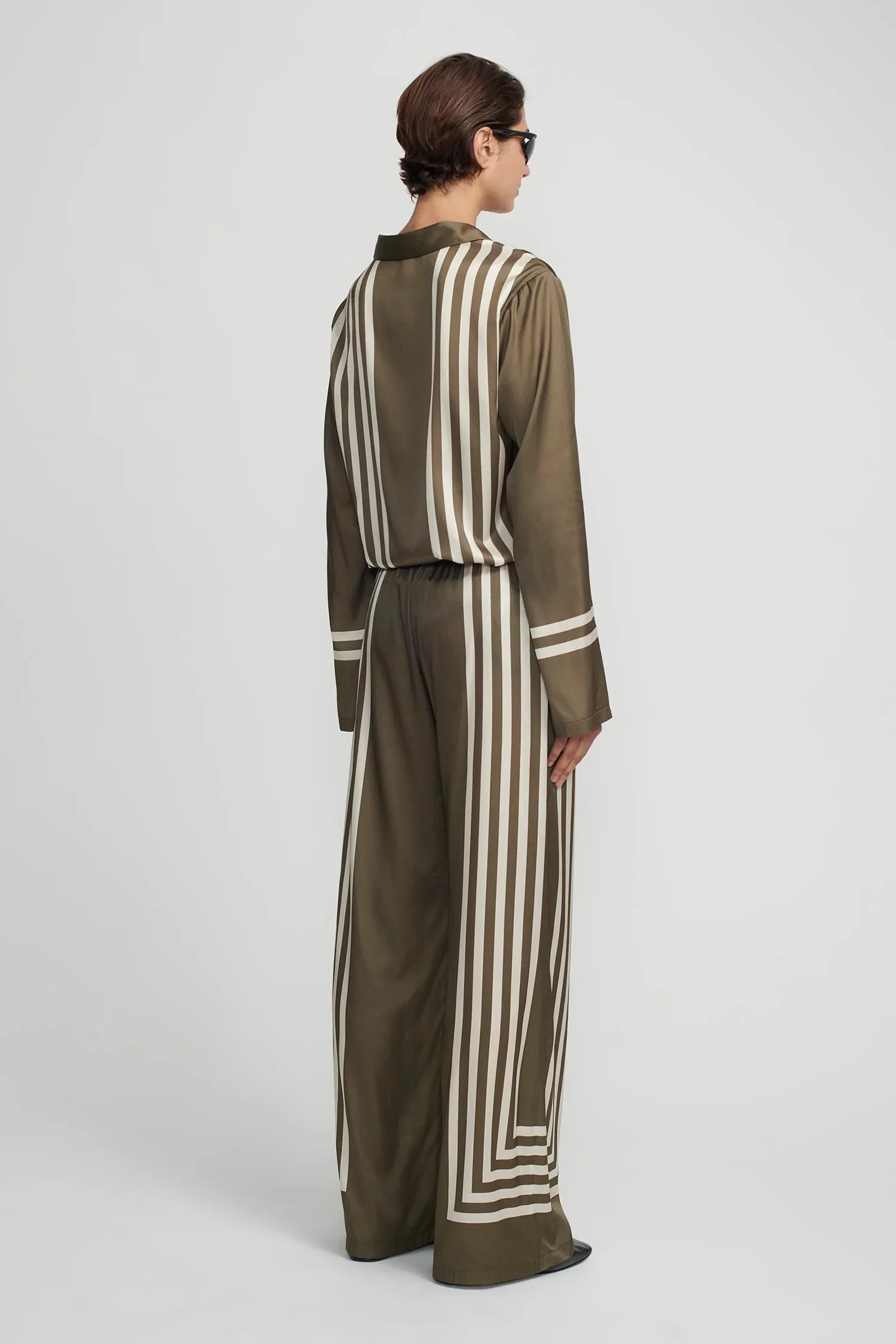HANSEN & GRETEL - Empress Pant - Moss Stripe