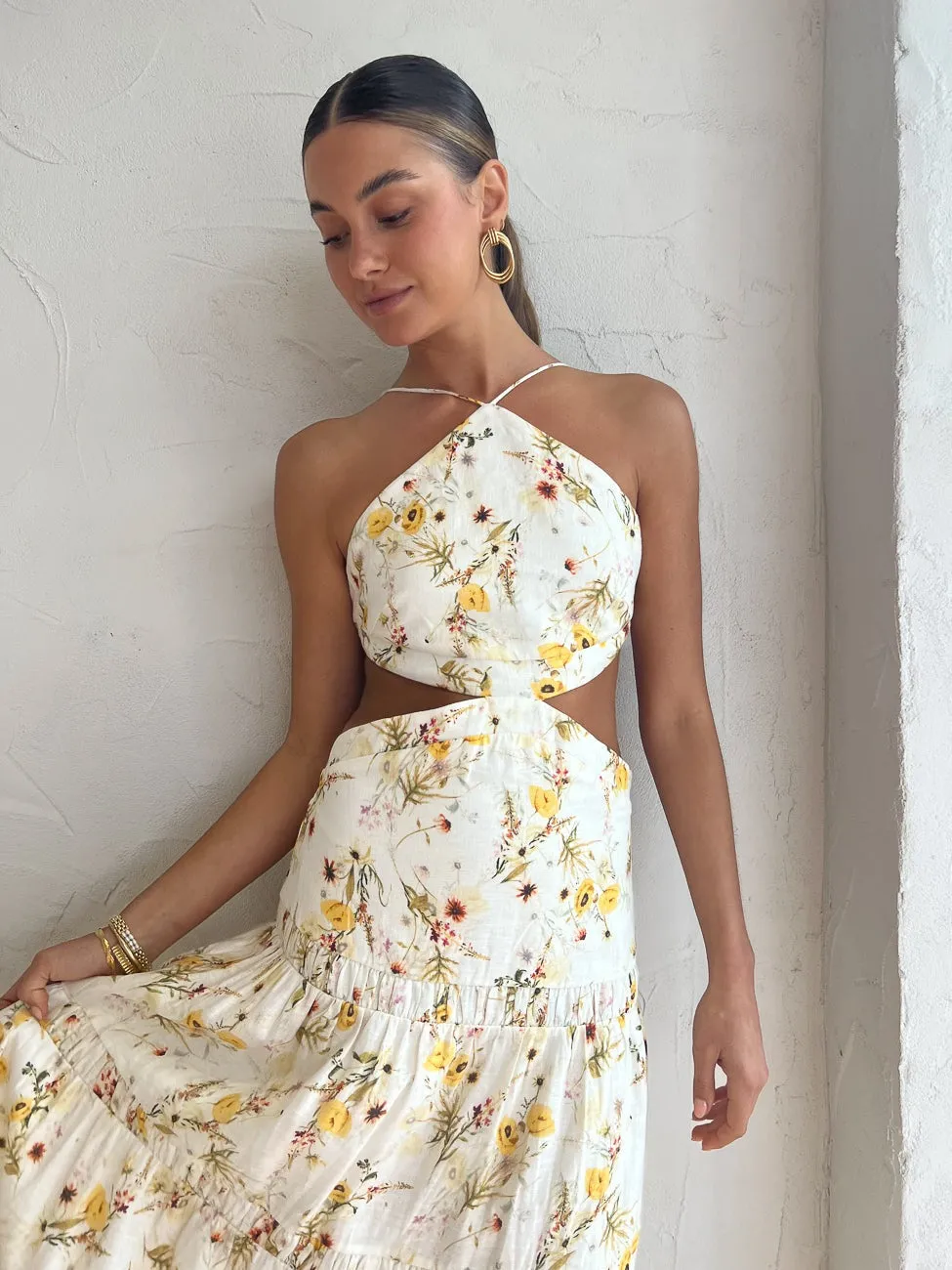Issy Maypole Dress in Yellow Poppy