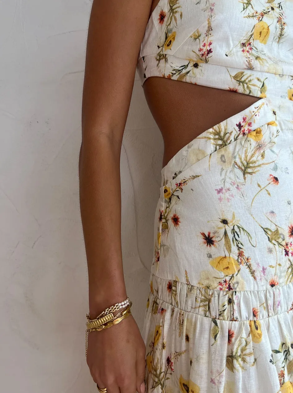 Issy Maypole Dress in Yellow Poppy