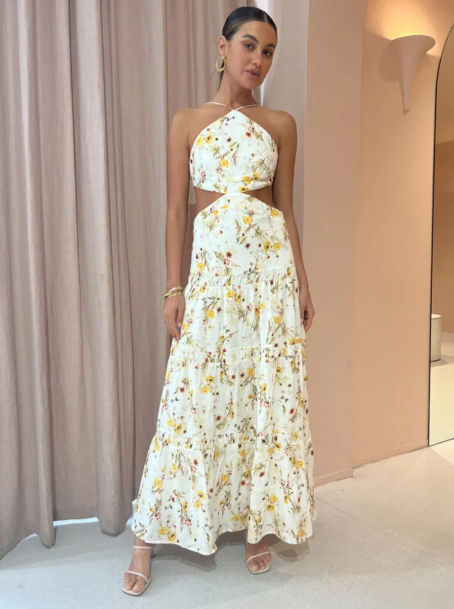 Issy Maypole Dress in Yellow Poppy