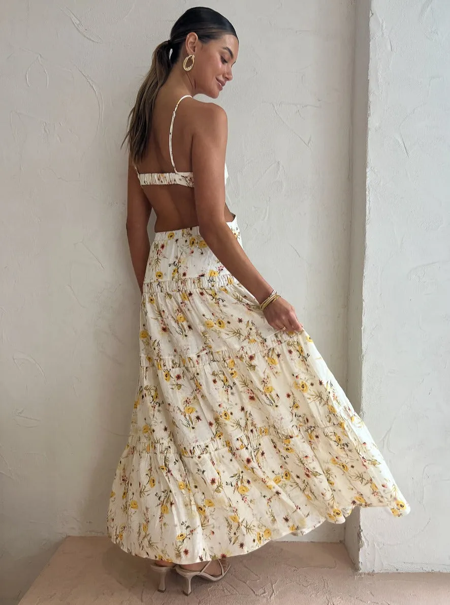 Issy Maypole Dress in Yellow Poppy