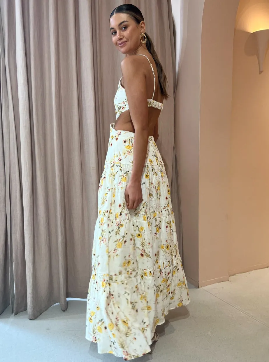 Issy Maypole Dress in Yellow Poppy