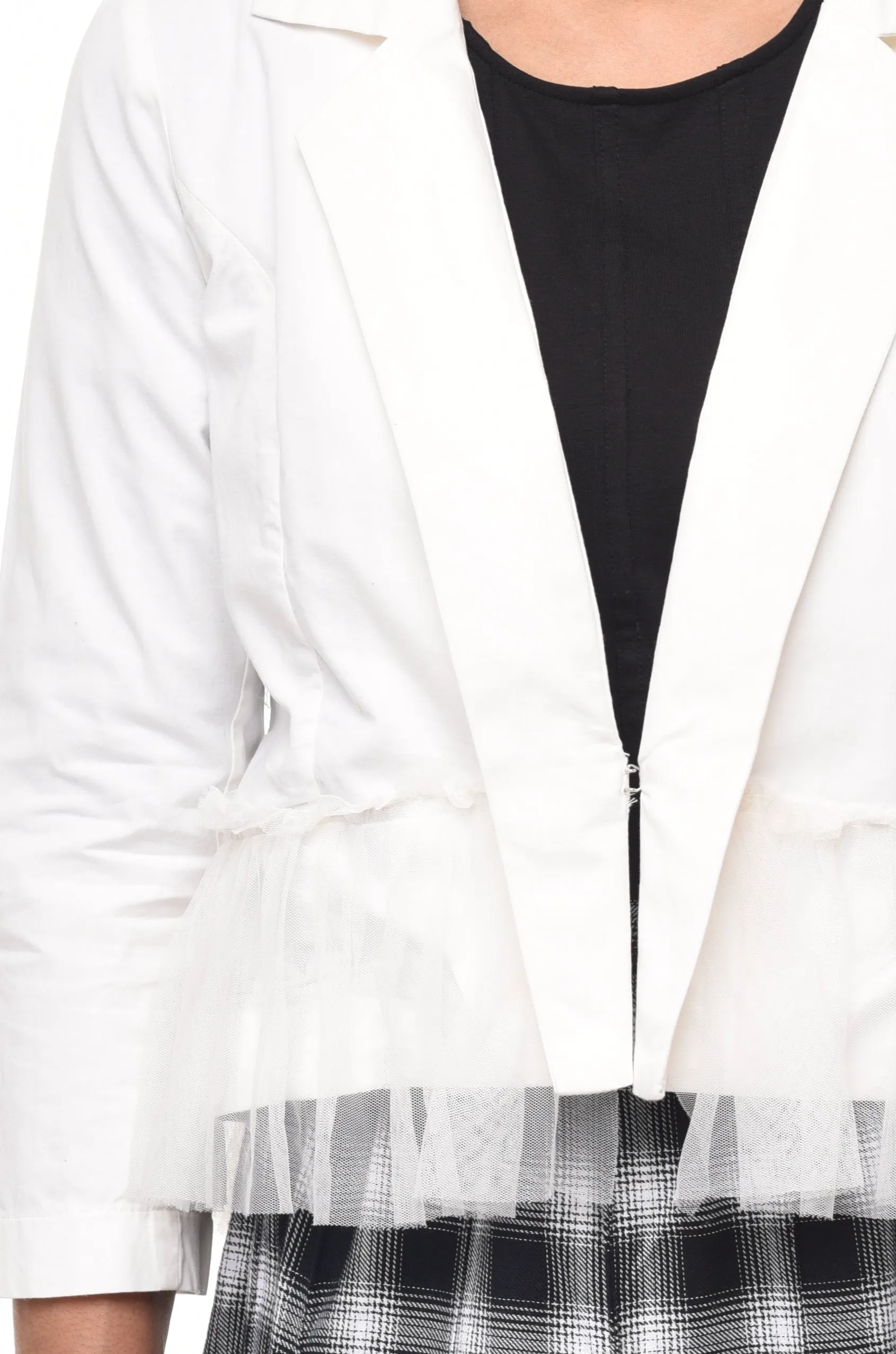 Julianna Womens Jacket in Ivory Twill