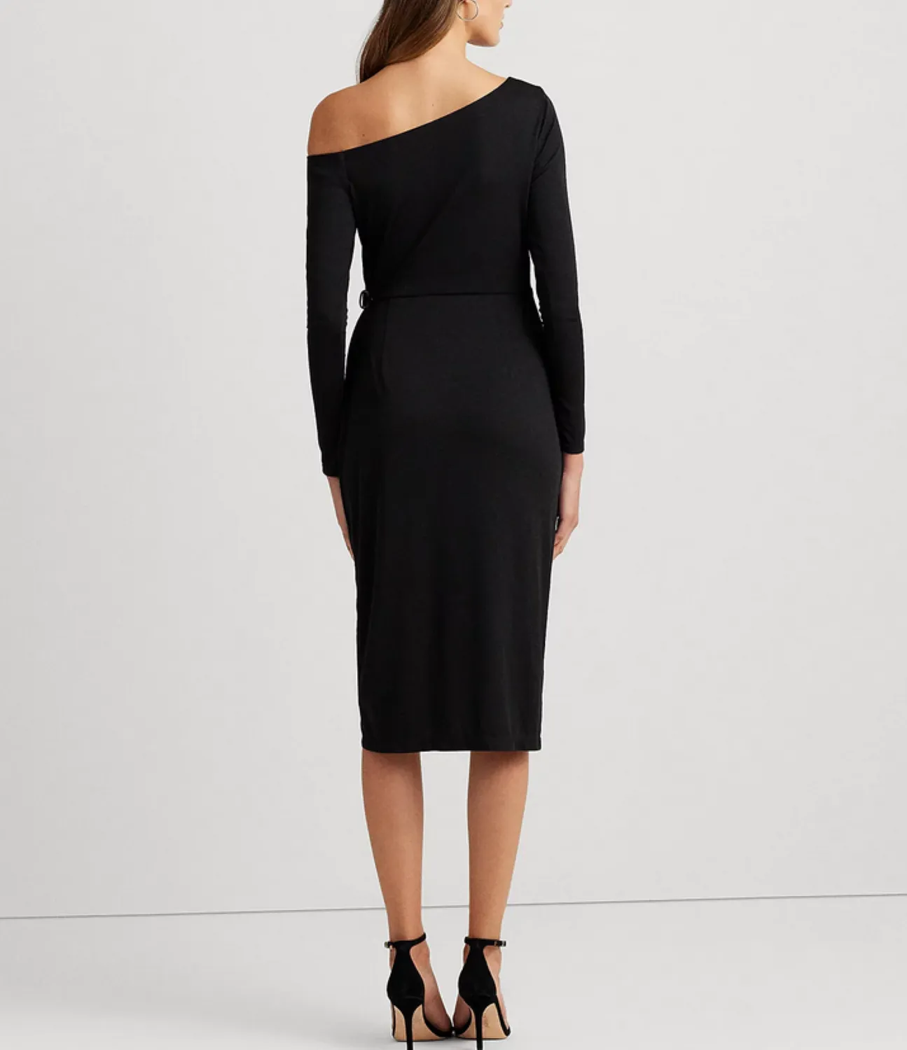 LAUREN RALPH LAUREN Buckle-Trim Jersey Dress