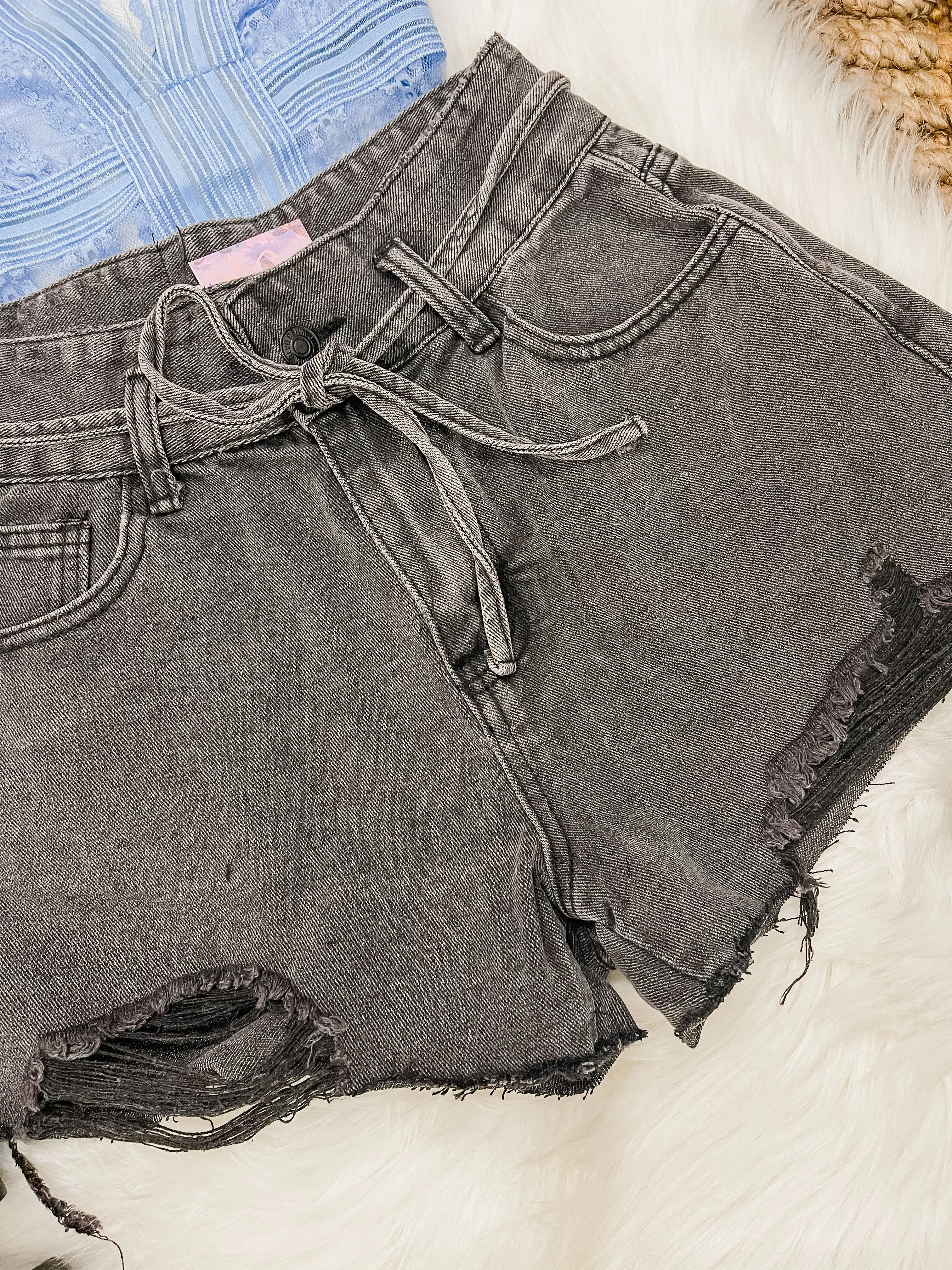 Layla Tie Waist Vintage Shorts
