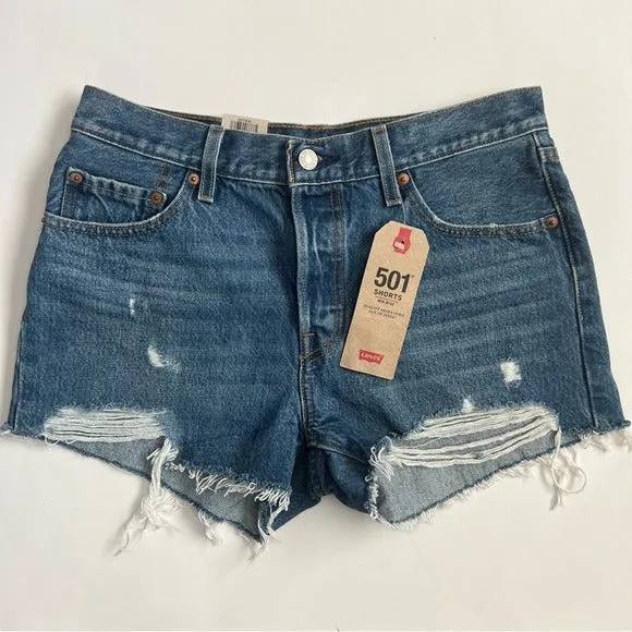 Levi’s 501 Cutoff Distressed Denim Shorts