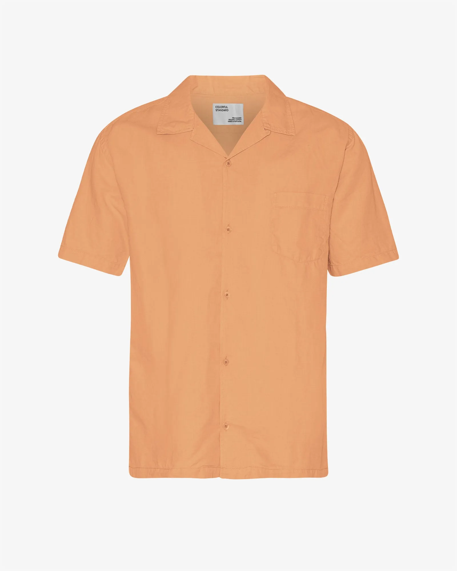 Linen Short Sleeved Shirt - Sandstone Orange