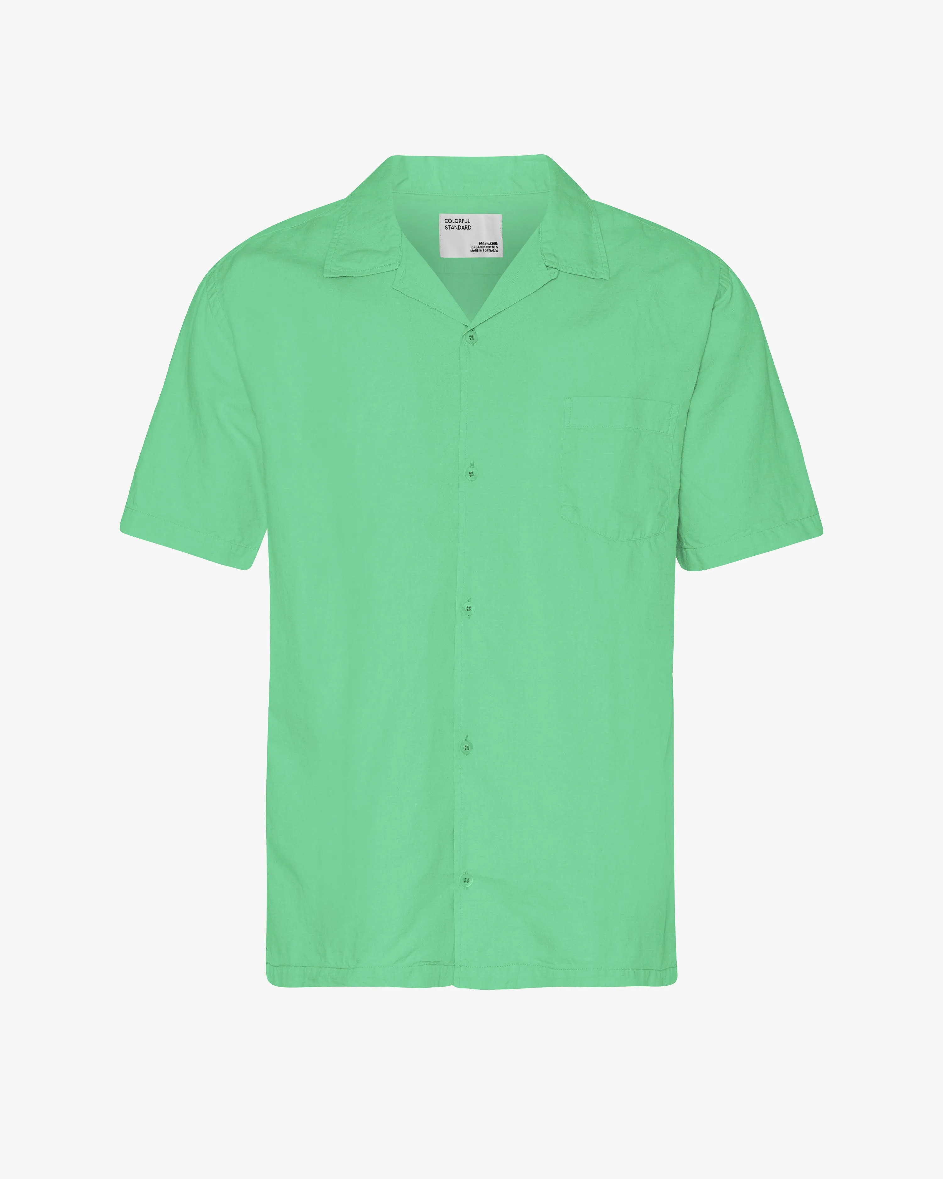 Linen Short Sleeved Shirt - Spring Green