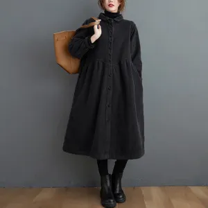 Maxi Corduroy Trench Coat