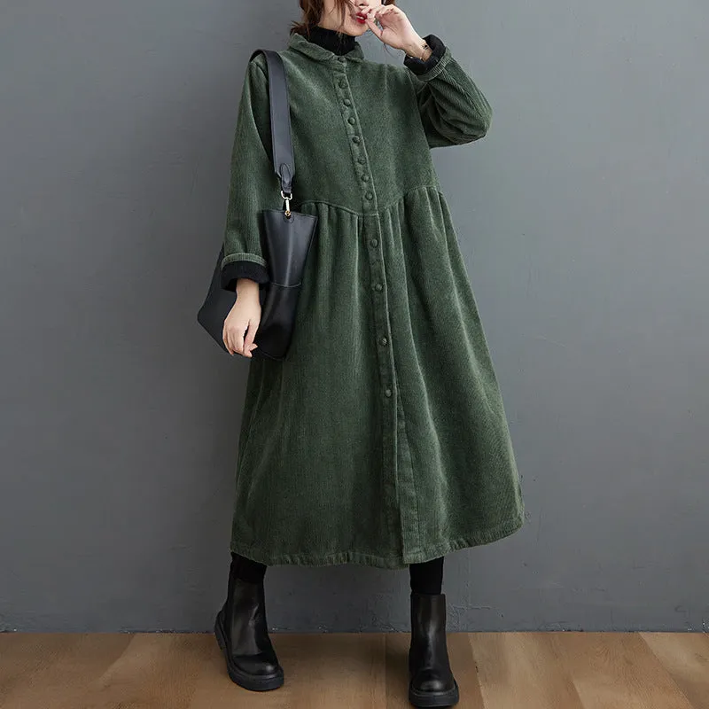 Maxi Corduroy Trench Coat