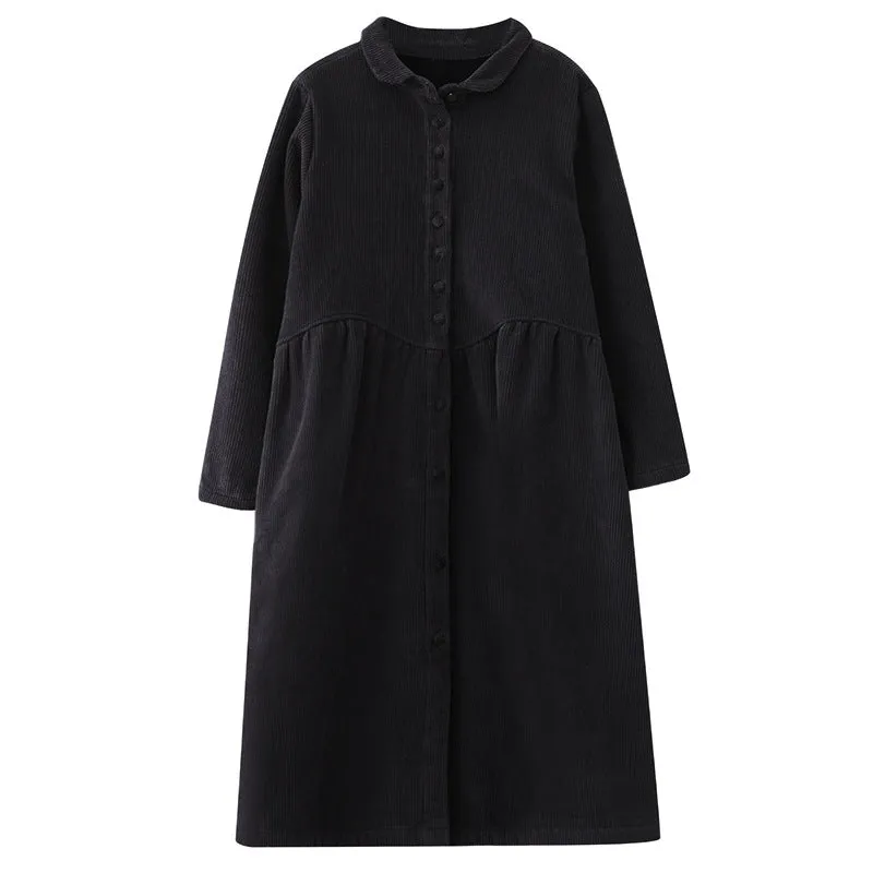 Maxi Corduroy Trench Coat
