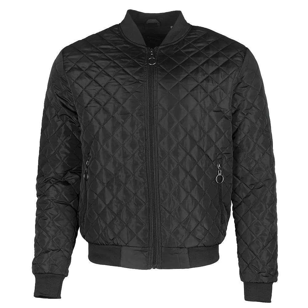 Maximos Men's Jason Zip Up Front Pocket Quilted Bomber Jacket