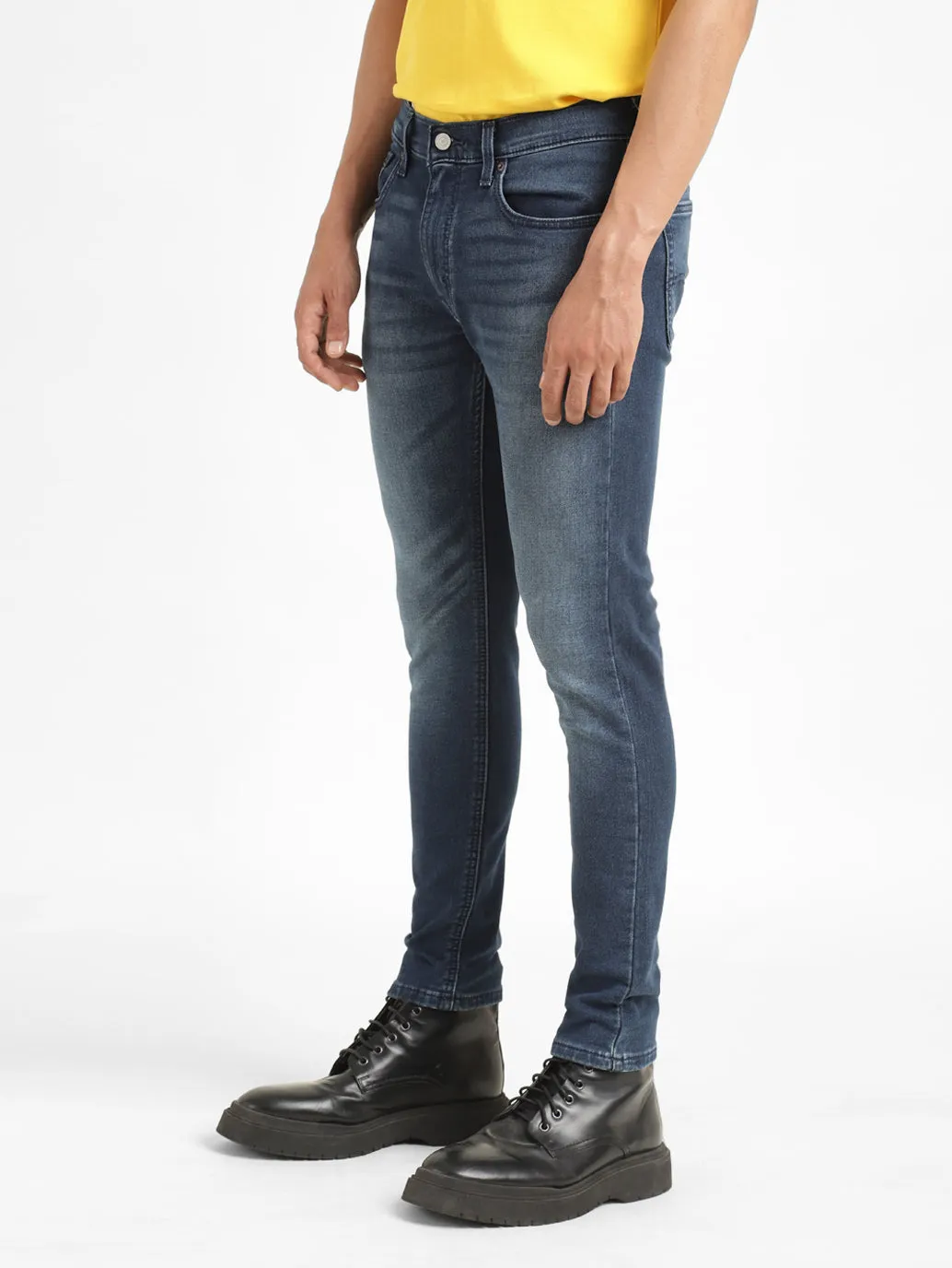 Men's Mid Indigo Skinny Taper Fit Jeans