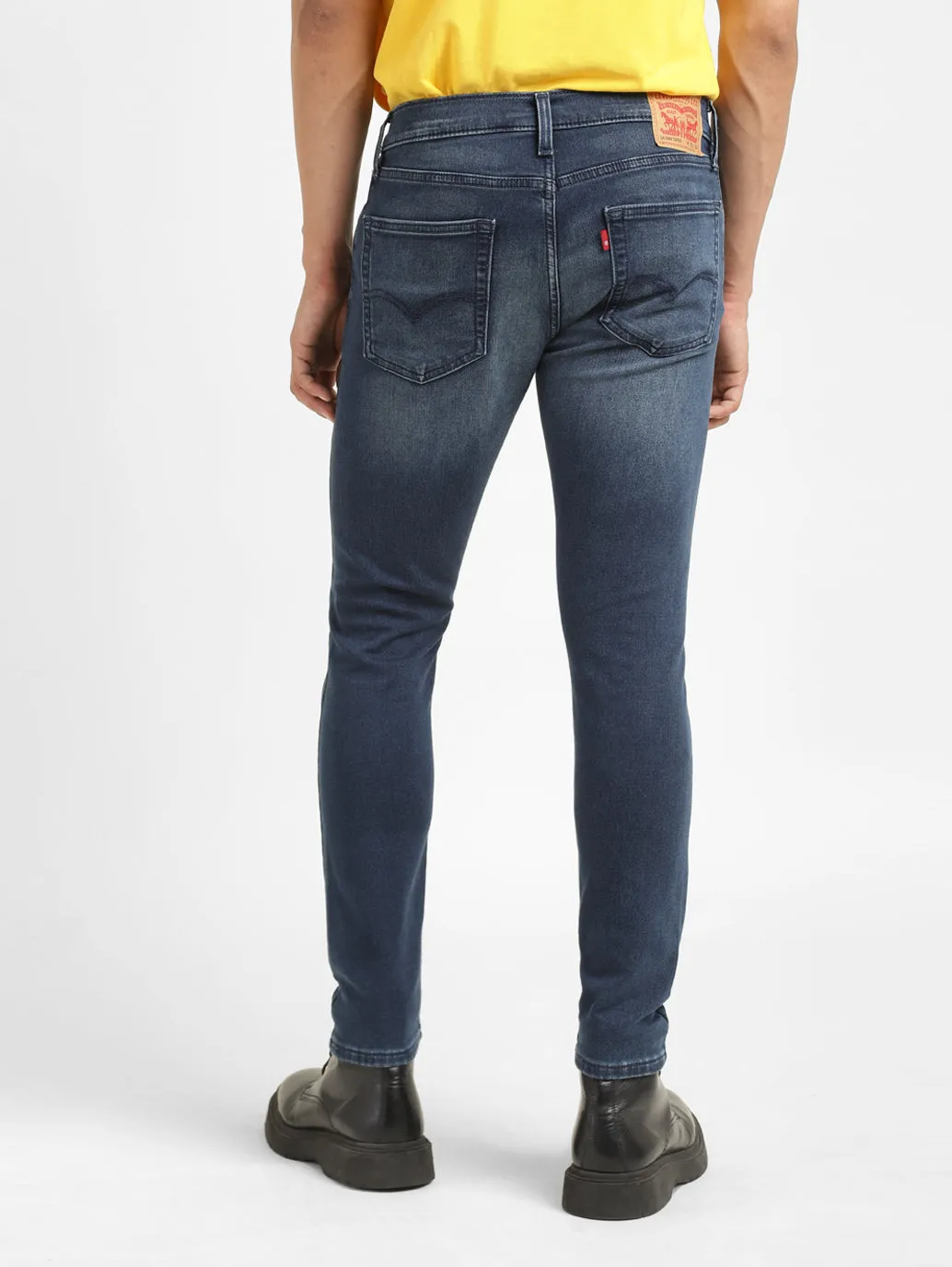 Men's Mid Indigo Skinny Taper Fit Jeans