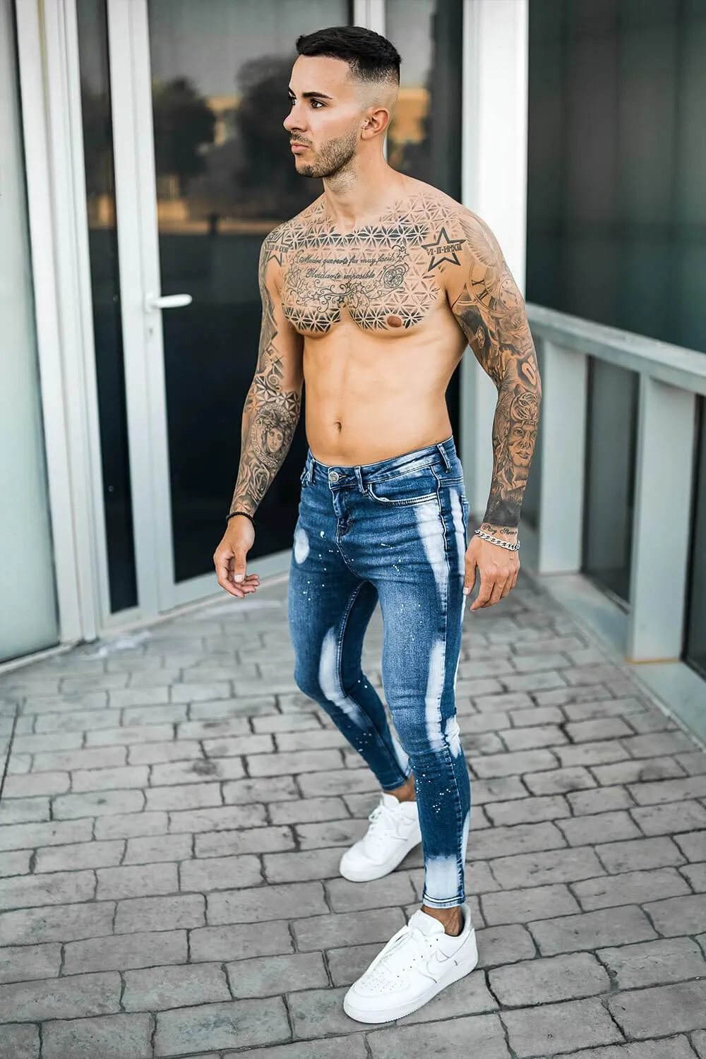 Non Rip Spray On Jeans - Bleach Splash