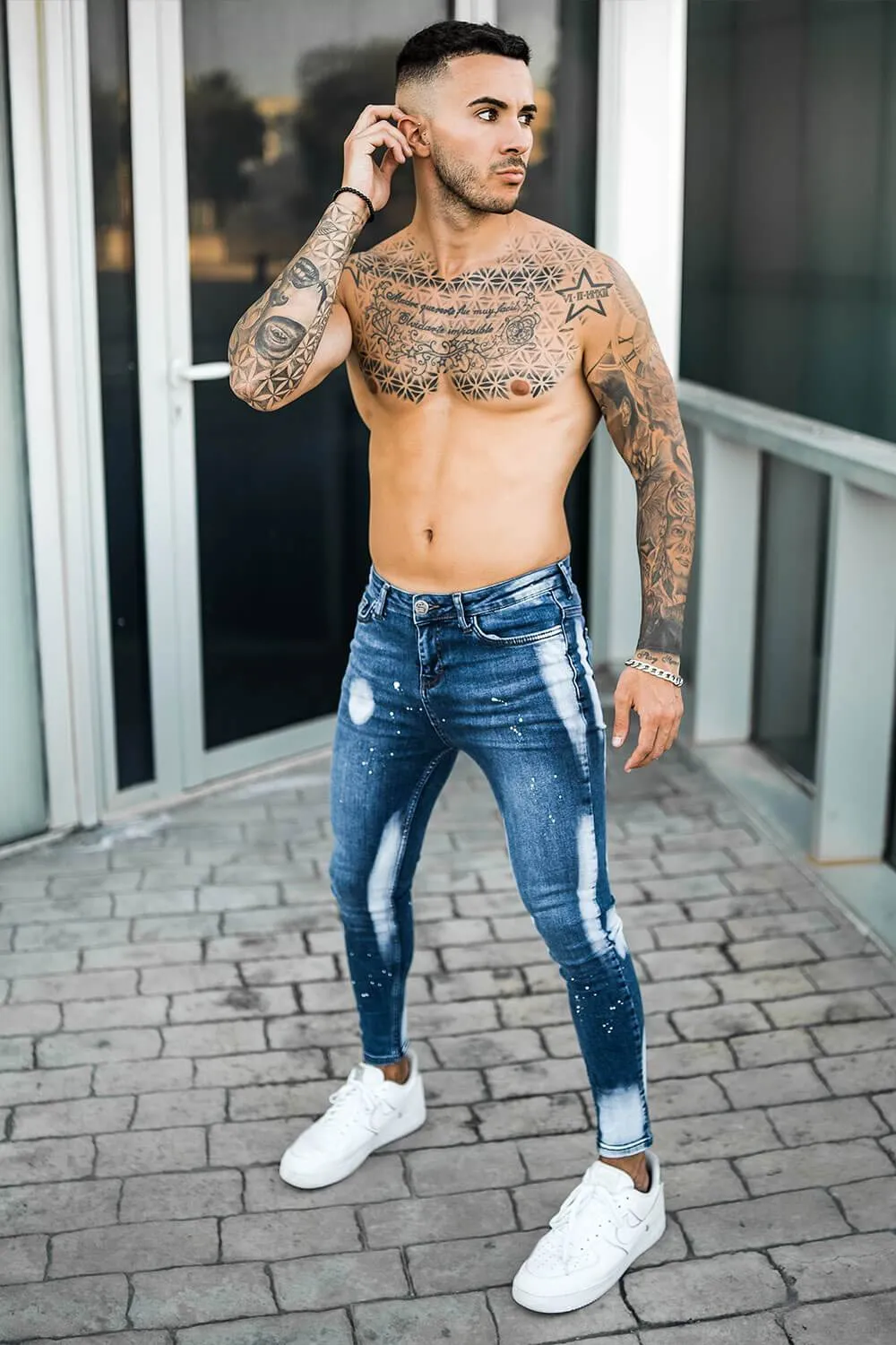 Non Rip Spray On Jeans - Bleach Splash